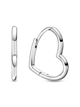 Asymmetrical Heart Hoop Earrings