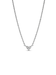 Triple Stone Heart Collier Necklace
