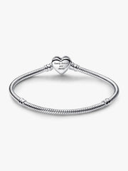 Pandora Moments Sparkling Infinity Heart Clasp Snake Chain Bracelet