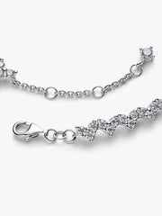 Triple Stone Heart Bracelet