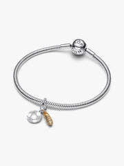 Engravable Soccer Shoe Double Dangle Charm