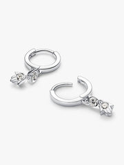 Pandora Talisman Sterling Silver Lab-Grown Diamond Evil Eye & Hamsa Hand Dangle Earrings