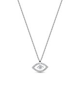 Pandora Talisman Sterling Silver Lab-Grown Diamond Evil Eye Pendant Necklace