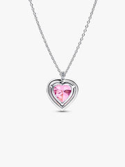 Pink Halo Heart Collier Necklace
