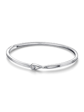 Pandora Infinite Sterling Silver Lab-grown Diamond Bangle