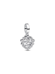 Sparkling Heart Double Dangle Charm