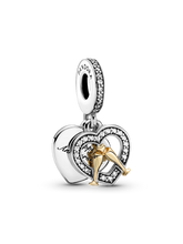 Two-tone Happy Anniversary Dangle Charm