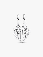 Sparkling Splitable Angel Wings Dangle Charm