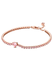 Sparkling Heart Tennis Bracelet