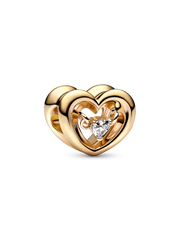 FINAL SALE - Radiant Heart & Floating Stone Charm