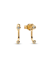 Pandora Era Bezel Lab-Grown Diamond Ear Jacket Stud Earrings