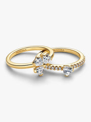 Sparkling Lucky Clover Splittable Ring