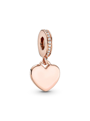 Engravable Heart Tag Dangle Charm