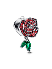 Sparkling Rose in Bloom Charm