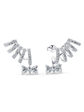 Bridgerton Sparkling Bow Climber Earrings