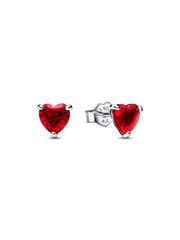 Red Heart Stud Earrings