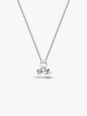 Pandora Talisman Sterling Silver Lab-Grown Diamond Heart & Star Dangle Pendant Necklace