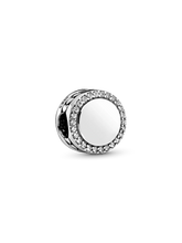 Engravable Sparkling Button Charm