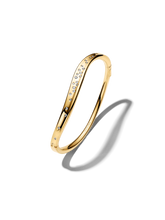 Organically Shaped Stone-Set Bangle
