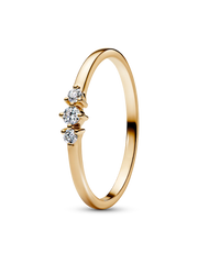 Pandora Era 14k Gold Lab-grown Diamond Triple Stone Ring