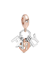 Family Letters Dangle Charm