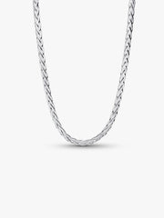 Pavé Clasp Foxtail Chain Charm Necklace