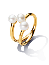 Treated Freshwater Cultured Pearl Open Ring