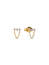 Pandora Era Lab-Grown Diamond Trio Chain Stud Earrings