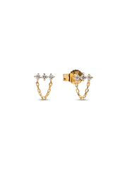 Pandora Era Lab-Grown Diamond Trio Chain Stud Earrings