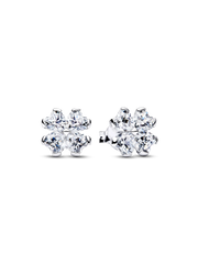 Sparkling Lucky Clover Stud Earrings
