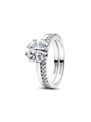 Sparkling Lucky Clover Splittable Ring