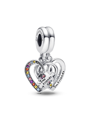 Splittable Puzzle Piece Hearts Dangle Charm