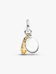Engravable Soccer Shoe Double Dangle Charm