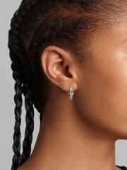 FINAL SALE - Pandora Infinite Sterling Silver Lab-grown Diamond Hoop Earrings