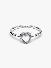 Engravable Heart Halo Ring