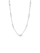 FINAL SALE - Treated Freshwater Cultured Pearl Station Chain Necklace