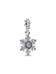 Opalescent Snowflake Double Dangle Charm