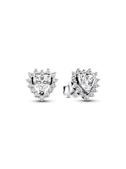 FINAL SALE - Sparkling Heart Halo Stud Earrings