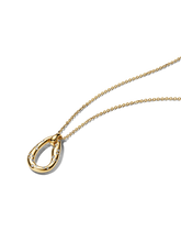 Organically Shaped Stone-Set Pendant Necklace