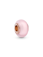 Matte Pink Murano Glass Charm