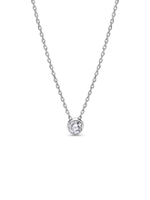 Pandora Era Bezel Sterling Silver Lab-grown Diamond Pendant Necklace