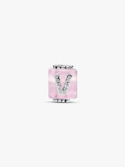 Pink Murano Glass Love Cube Charm