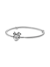 Disney Pandora Moments Pavé Minnie Mouse Clasp Snake Chain Bracelet