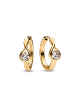 FINAL SALE - Pandora Infinite 14k Gold Lab-grown Diamond Hoop Earrings