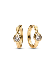 FINAL SALE - Pandora Infinite 14k Gold Lab-grown Diamond Hoop Earrings