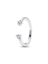 Pandora Talisman Sterling Silver Lab-Grown Diamond Heart & Star Open Ring