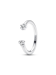 Pandora Talisman Sterling Silver Lab-Grown Diamond Heart & Star Open Ring