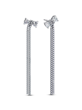 Pavé Bow Drop Earrings