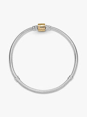 Pandora Moments Barrel Clasp Snake Chain Bracelet