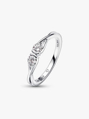 Pandora Infinite Sterling Silver Double-Facing Lab-grown Diamond Ring